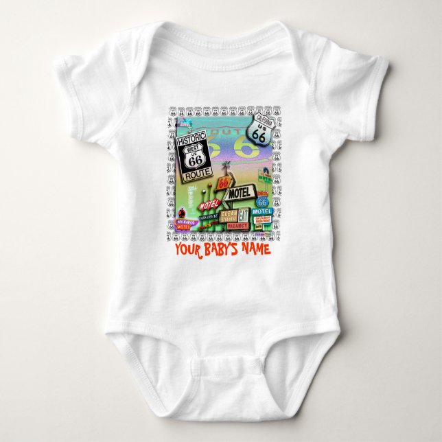 WEG 66 - Der Mutter-Straße BABY-STRAMPLER Baby Strampler (Vorderseite)