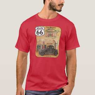 Weg 66 mit alten Auto- und Tankstellen T-Shirt