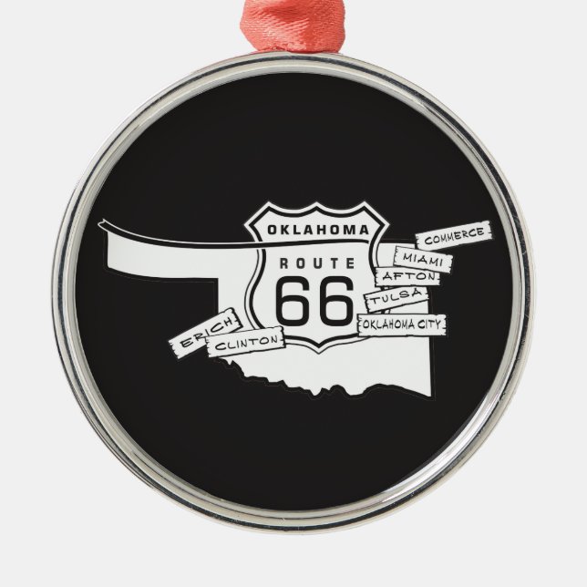 Weg 66 Oklahoma-Verzierung Ornament Aus Metall (Vorne)