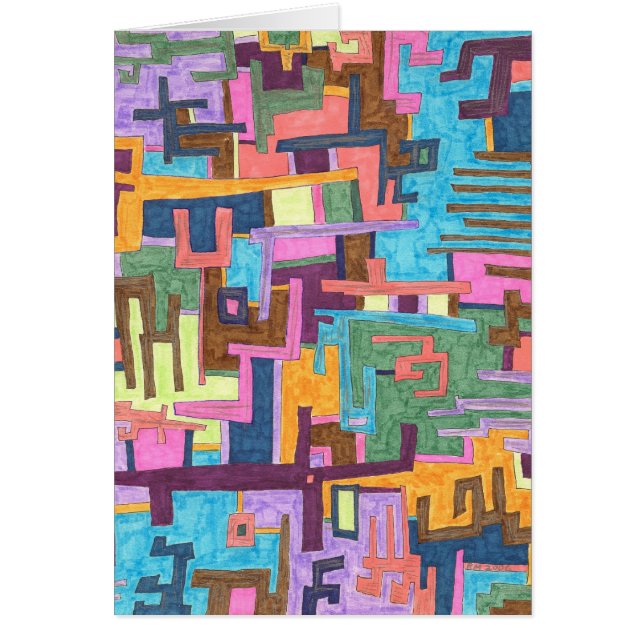 "Weg-" abstrakte Kunst-Karte (Vorne)