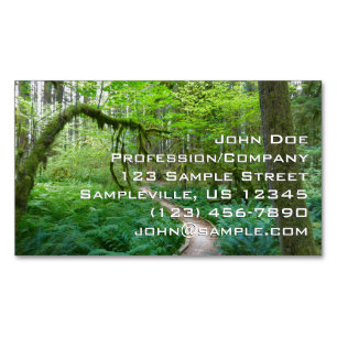 Weg Ancient Groves im Olympic-Nationalpark Magnetische Visitenkarte