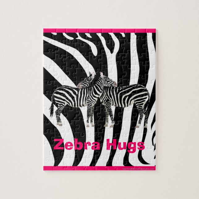 Weg auf der wilden Seite - Zebra-Umarmungen (Vertikal)