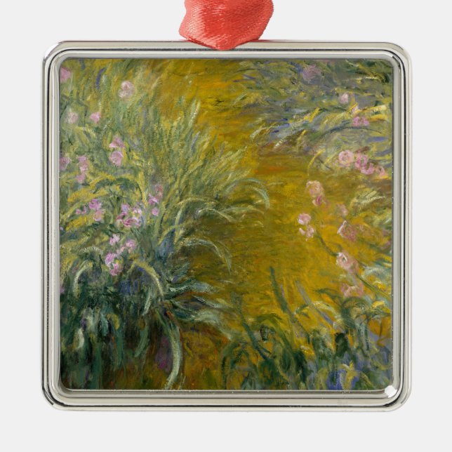Weg Claude Monets | durch die Iris Silbernes Ornament (Vorne)