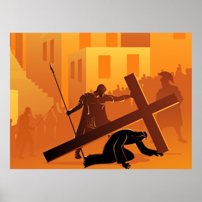 Weg des Kreuzes 7th Station Poster (Vorne)