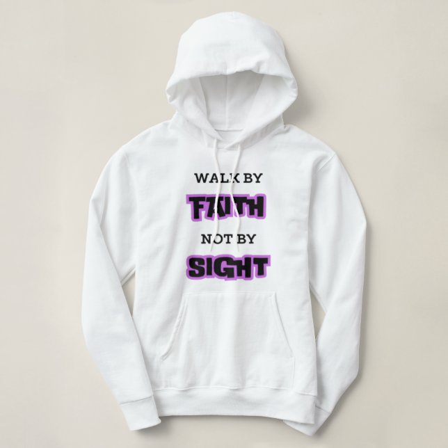 Weg durch den Glauben, nicht durch die Augen Hoodie (Design vorne)