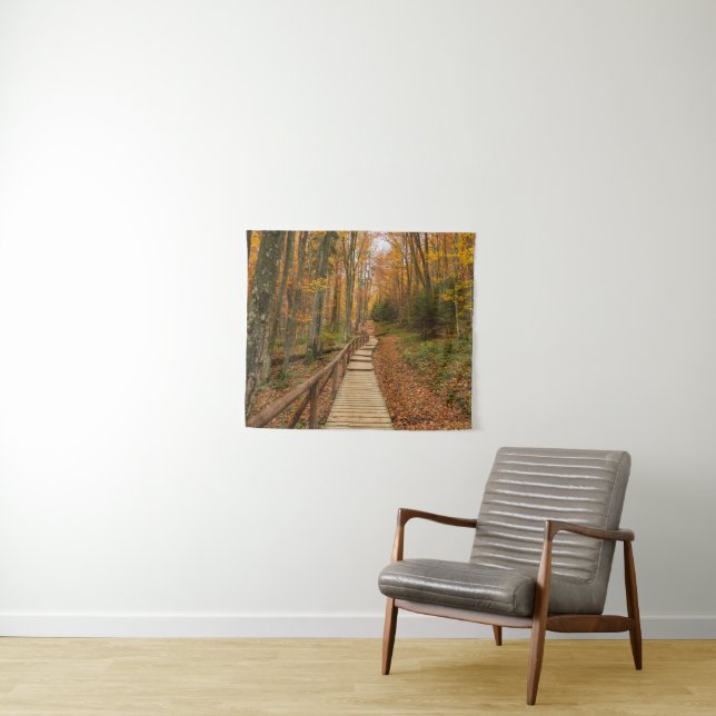 Weg durch den Herbstwald. Wandteppich (Beispiel (Horizontal))