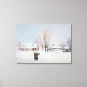 Weg durch den Schnee Leinwanddruck