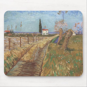 Weg durch ein Feld mit Willows 1888 Mousepad