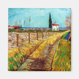 Weg durch ein Feld mit Willows Van Gogh Magnet