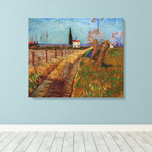 Weg durch ein Feld, Weiden von Vincent van Gogh Leinwanddruck