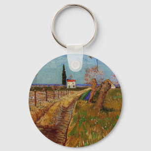 Weg durch ein Feld, Weiden von Vincent van Gogh Schlüsselanhänger