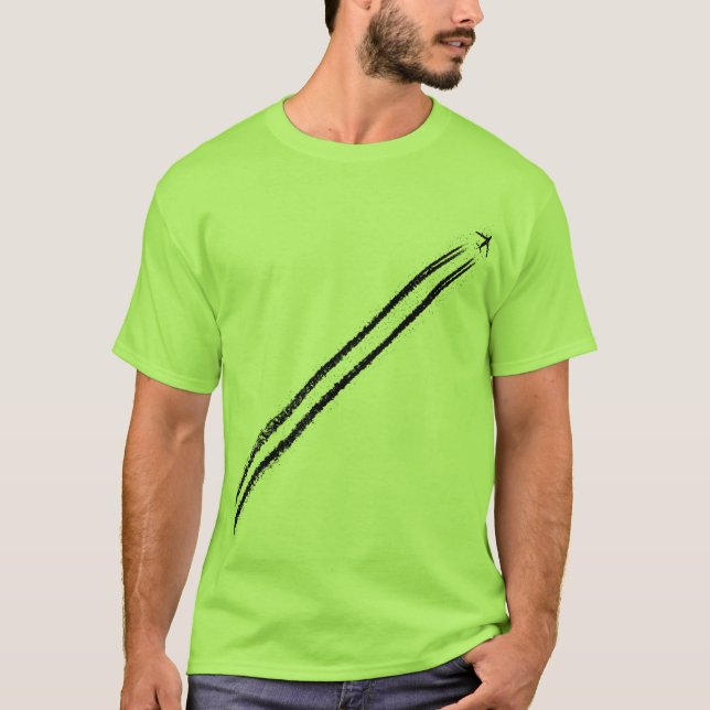 Weg fliegen/große Höhe-Jet-FlugzeugContrail T-Shirt (Vorderseite)
