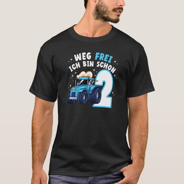 Weg Frei Ich bin schon 2 Trecker-Traktor T-Shirt (Vorderseite)
