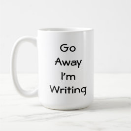 Weg gehe ich schreibe kaffeetasse