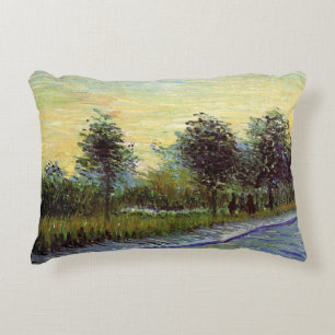 Weg im Voyer d'Argenson Park von Vincent van Gogh Dekokissen