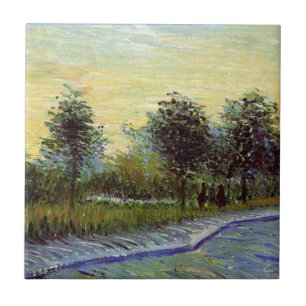 Weg im Voyer d'Argenson Park von Vincent van Gogh Fliese