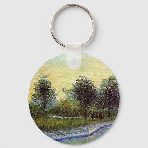 Weg im Voyer d'Argenson Park von Vincent van Gogh Schlüsselanhänger