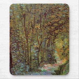 Weg im Wald von Vincent van Gogh Mousepad