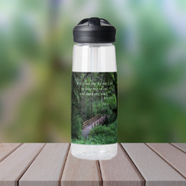 Weg in den Wald John Muir Zitat Trinkflasche