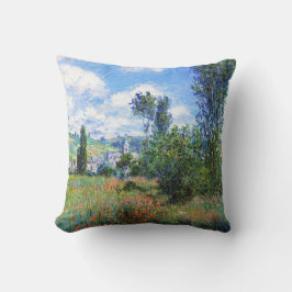Weg in der Mohnblume fängt St Martin Claude Monet Kissen