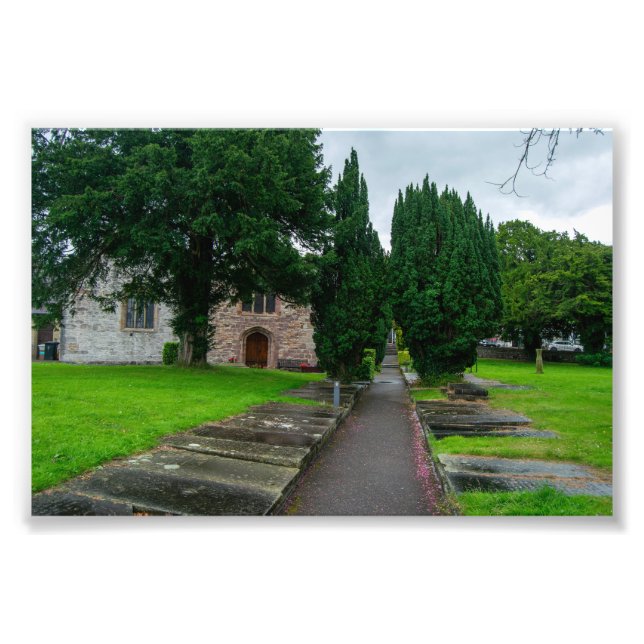 Weg in die Geschichte: Pfarrkirche St. Asaph, Wale Fotodruck (Vorne)