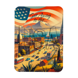 Weg in die USA Magnet