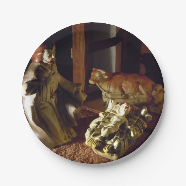 WEG IN EINER KRIPPE PAPPTELLER (Vorderseite)