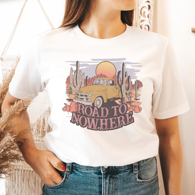 Weg ins Nirgendwo Shirt Wüste Vibes Grafik-T-Shirt (Von Creator hochgeladen)