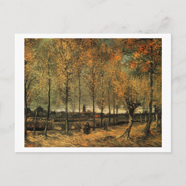 Weg mit Pappeln, Vincent van Gogh Postkarte (Vorderseite)
