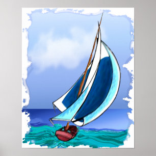Weg segeln poster