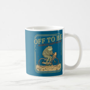 Weg, um radikaler linker Abschaum-Meme-Frosch und  Kaffeetasse