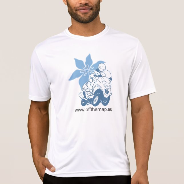 Weg vom Karten-Logo mit Blume T-Shirt (Vorderseite)