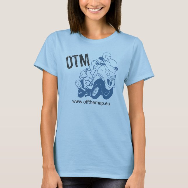 Weg vom Karten-Logo mit Schablone T-Shirt (Vorderseite)