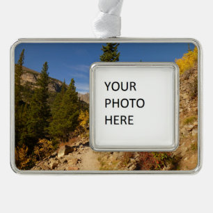 Weg vom Loch in den Rocky Mountains Rahmen-Ornament Silber