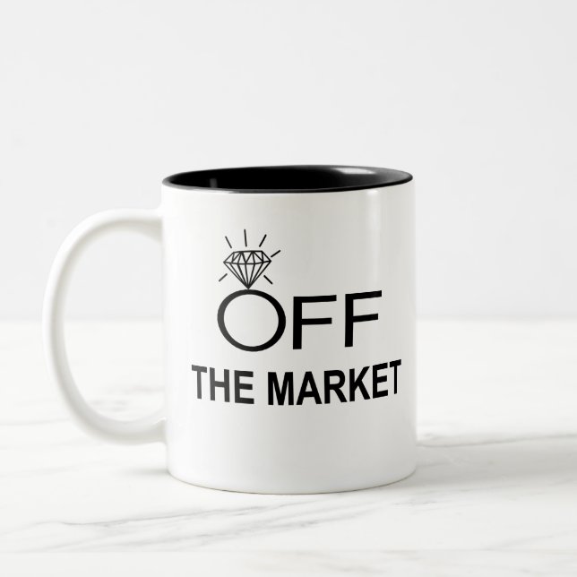 Weg vom Markt Zweifarbige Tasse (Links)