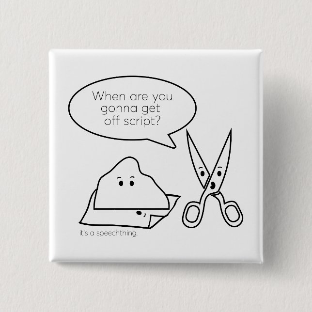 Weg vom Skript-Knopf Button (Vorderseite)