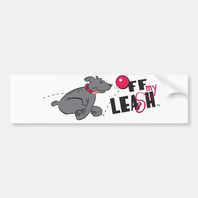 Weg von meiner Leine Autoaufkleber (Vorne)