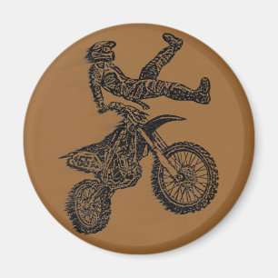 Weg von Straße moto Magnet