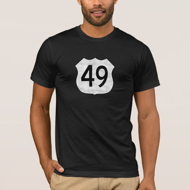 Weg-Zeichen der Landstraßen-49 T-Shirt (Vorderseite)