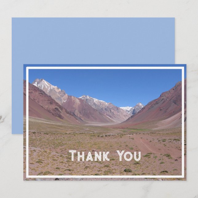 Weg zum Aconcagua-Berg, Argentinien Dankeskarte (Vorne/Hinten)