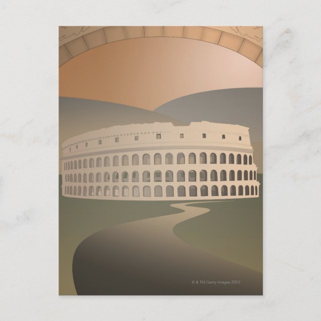 Weg zum Kolosseum, Rom, Italien Postkarte (Vorderseite)