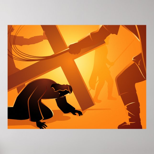 Weg zum Kreuz-Poster der 3. Station Poster (Vorne)