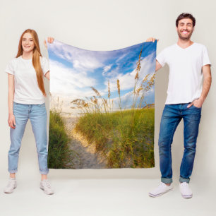 Weg zum Strand Fleecedecke