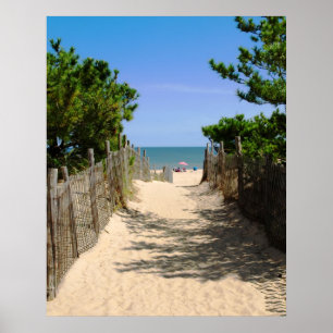 Weg zum Strand Poster