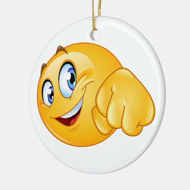 WEG ZUM WINNER Lächeln FUSSBump Keramik Ornament (Links)