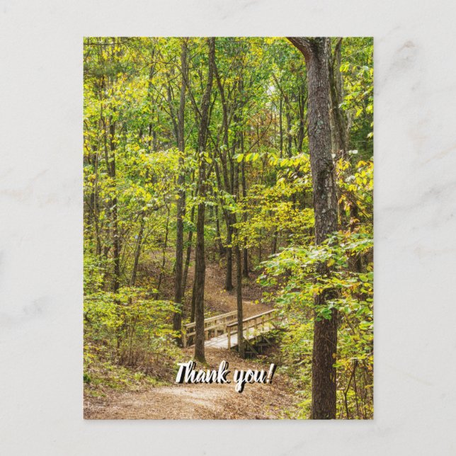 Weg zur Brücke Danke Postkarte (Vorderseite)