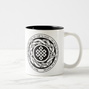 Weg zur endlosen Knoten Wahrheit Zweifarbige Tasse