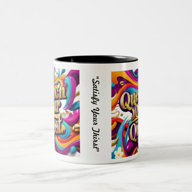 "Weg zur Erleuchtung" Zweifarbige Tasse (Mittel)