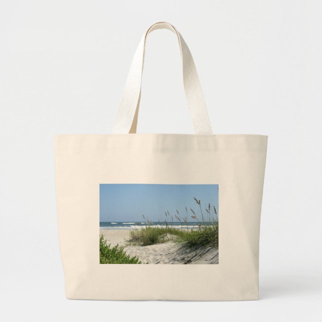 Weg zur Meer-Ocracoke Insel Jumbo Stoffbeutel (Vorne)