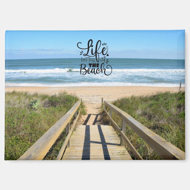 Weg zur Strandpostkarte Magnet (Vorderseite)